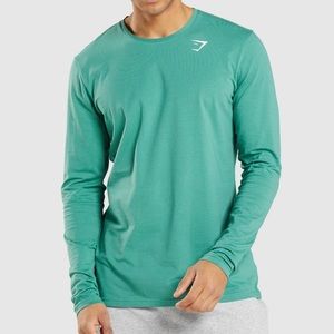 Gymshark Men’s Long Sleeve Shirt | Apline Green Size: Medium